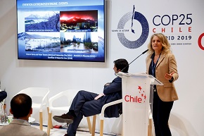 Directora General de Obras Públicas expuso sobre infraestructura resiliente en la COP25 en España